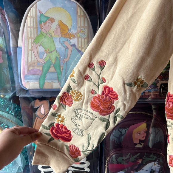 Her Universe Belle Beauty and the Beast Floral Crewneck Sweater Disney Princess - Picture 3 of 9